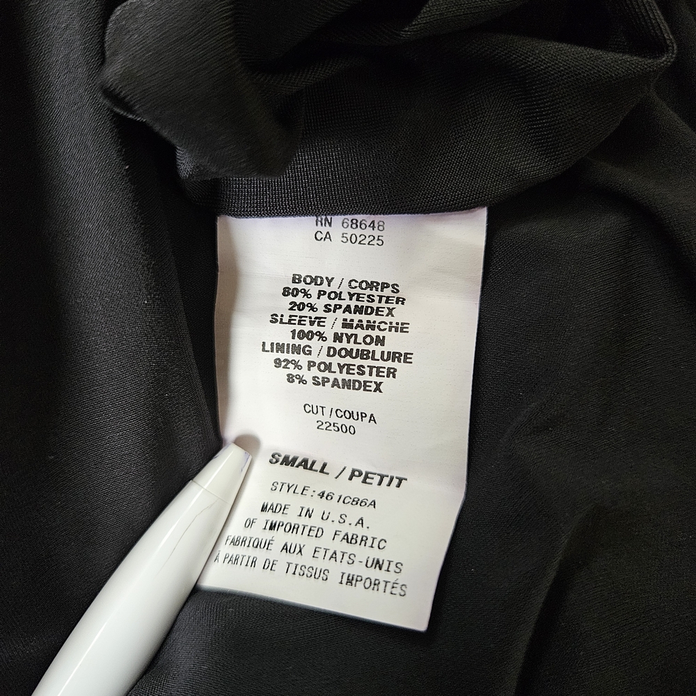 ABS Allen Schwartz Black One Sleeve Mini Dress - Picture 8 of 9